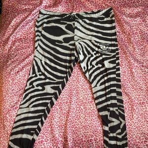 Adidas zebra lounge pants GUC